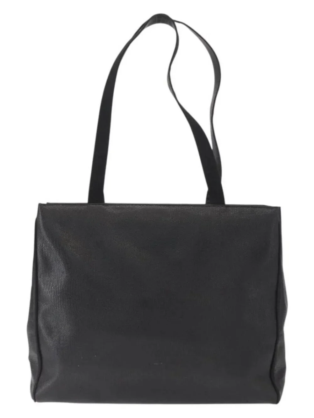 Salvatore Ferragamo Vala Tote Bag Leather Black Gold Auth gh1481